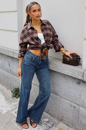 Wide Leg Low Waist Jeans 6061