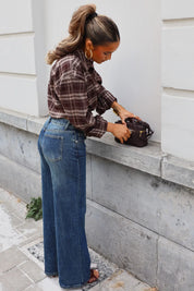 Wide Leg Low Waist Jeans 6061