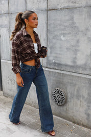 Wide Leg Low Waist Jeans 6061