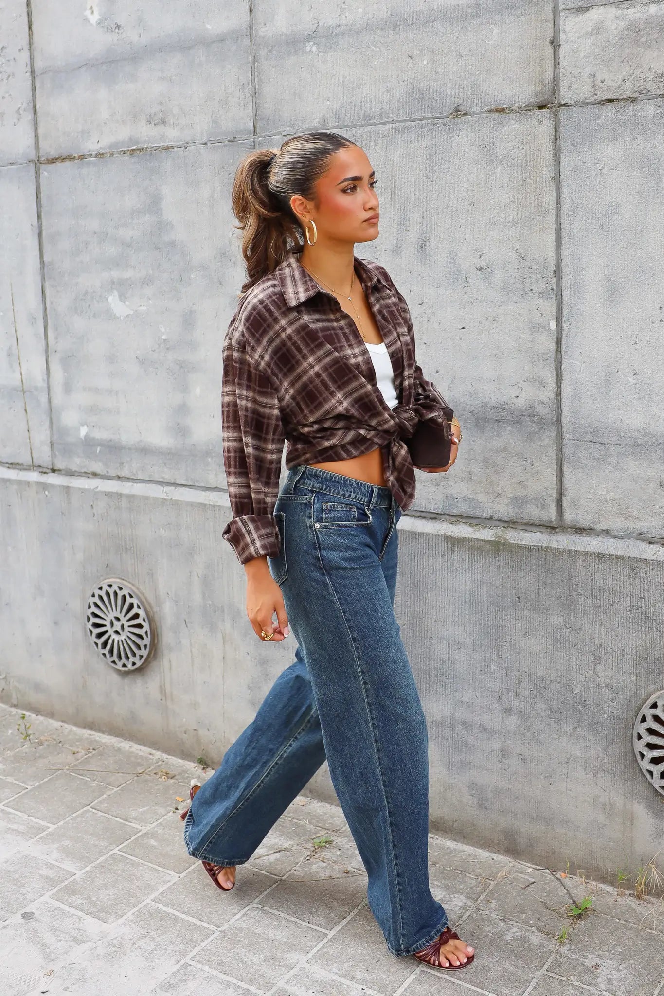 Wide Leg Low Waist Jeans 6061