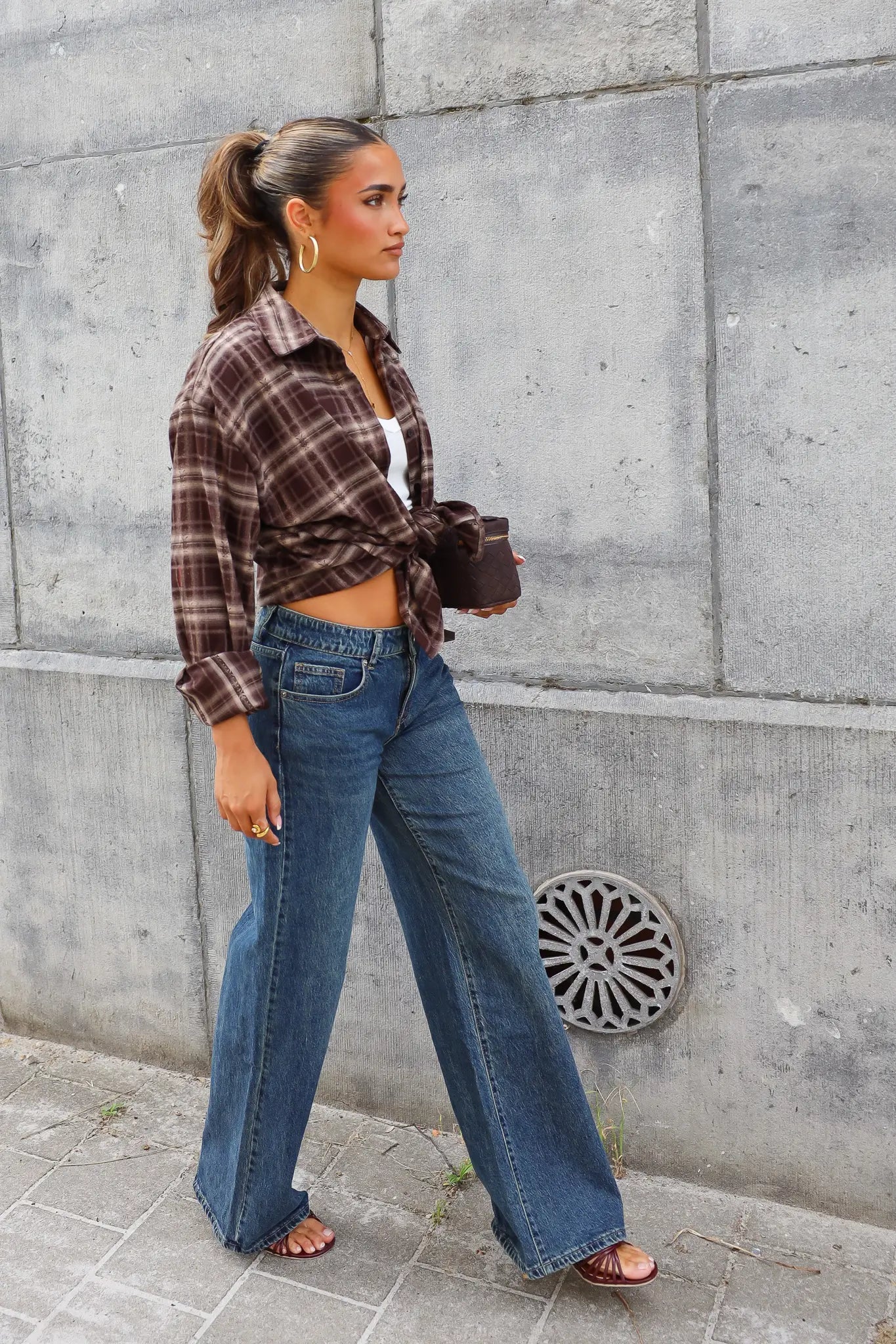 Wide Leg Low Waist Jeans 6061