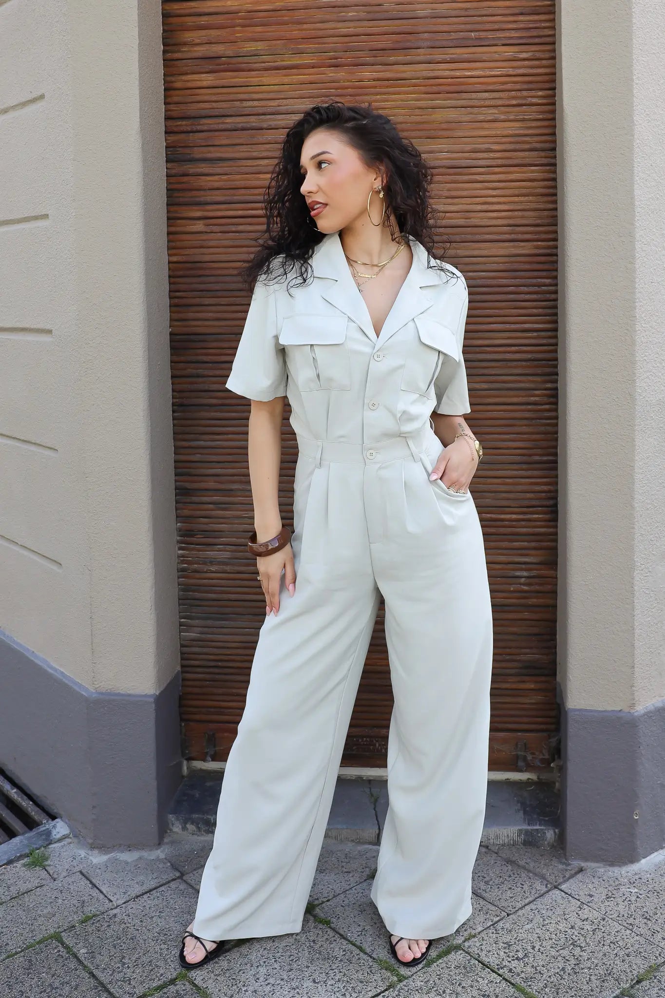 Jumpsuit Casual Beige