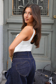 Jeans Omslag Hartjes Zakken Donker Blauw 3559