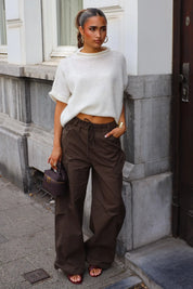 Cargo Pantalon Donker Bruin