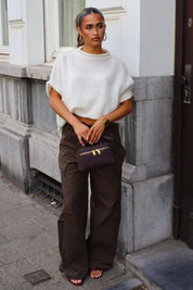Cargo Pantalon Donker Bruin