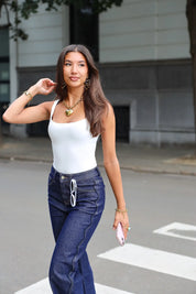 Straight Jeans Donker Blauw