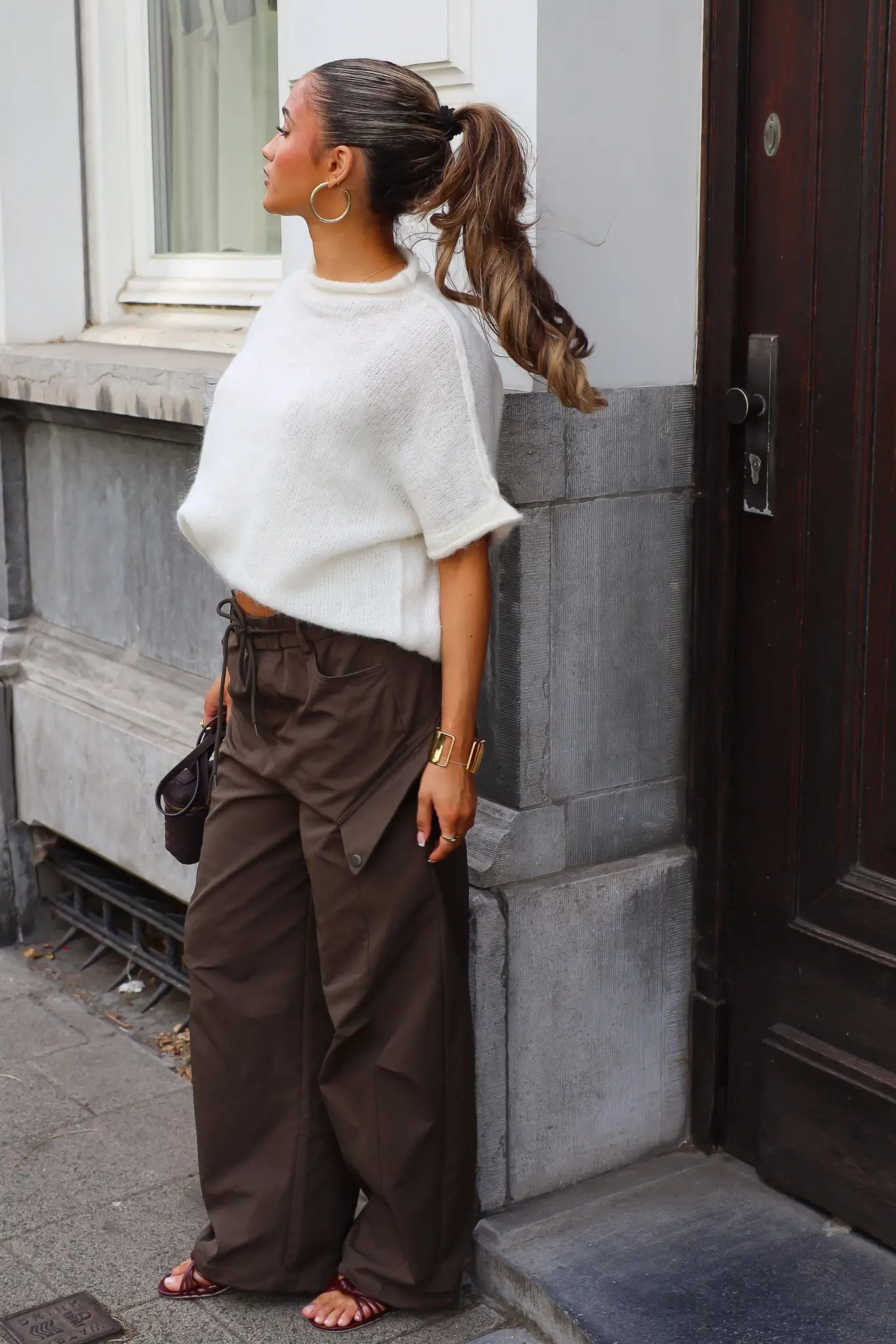 Cargo Pantalon Donker Bruin