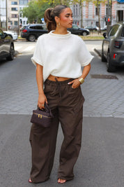 Cargo Pantalon Donker Bruin