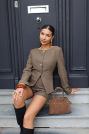 Getailleerd Jasje Bruin