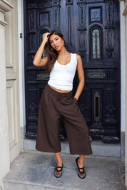 Culotte Pantalon Donker Bruin