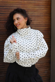 Jas Polka Dots Kraagje Créme