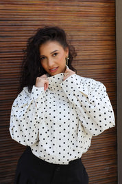 Jas Polka Dots Kraagje Créme
