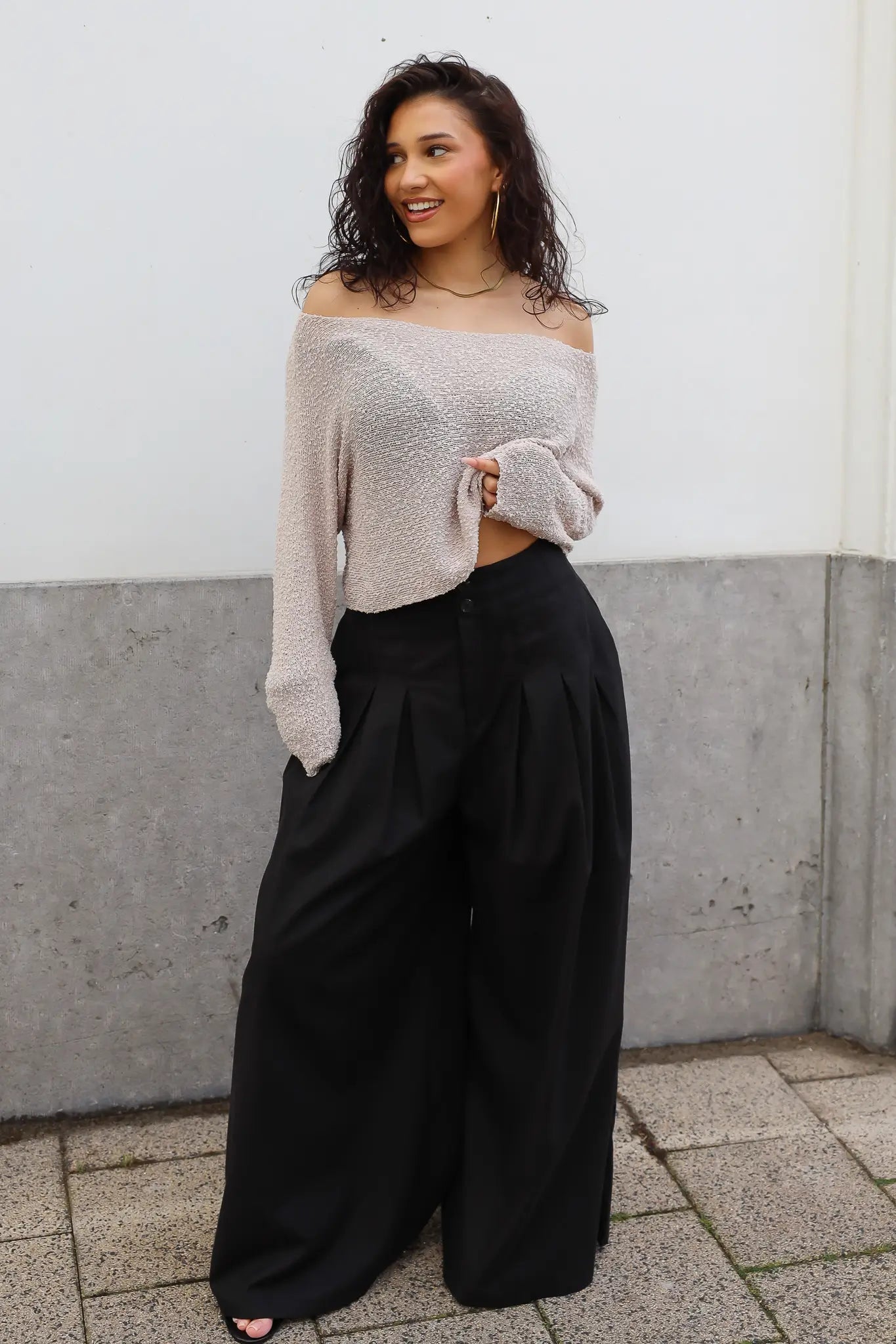 Trui Cropped Fit Taupe