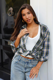 Ruit Blouse Groen