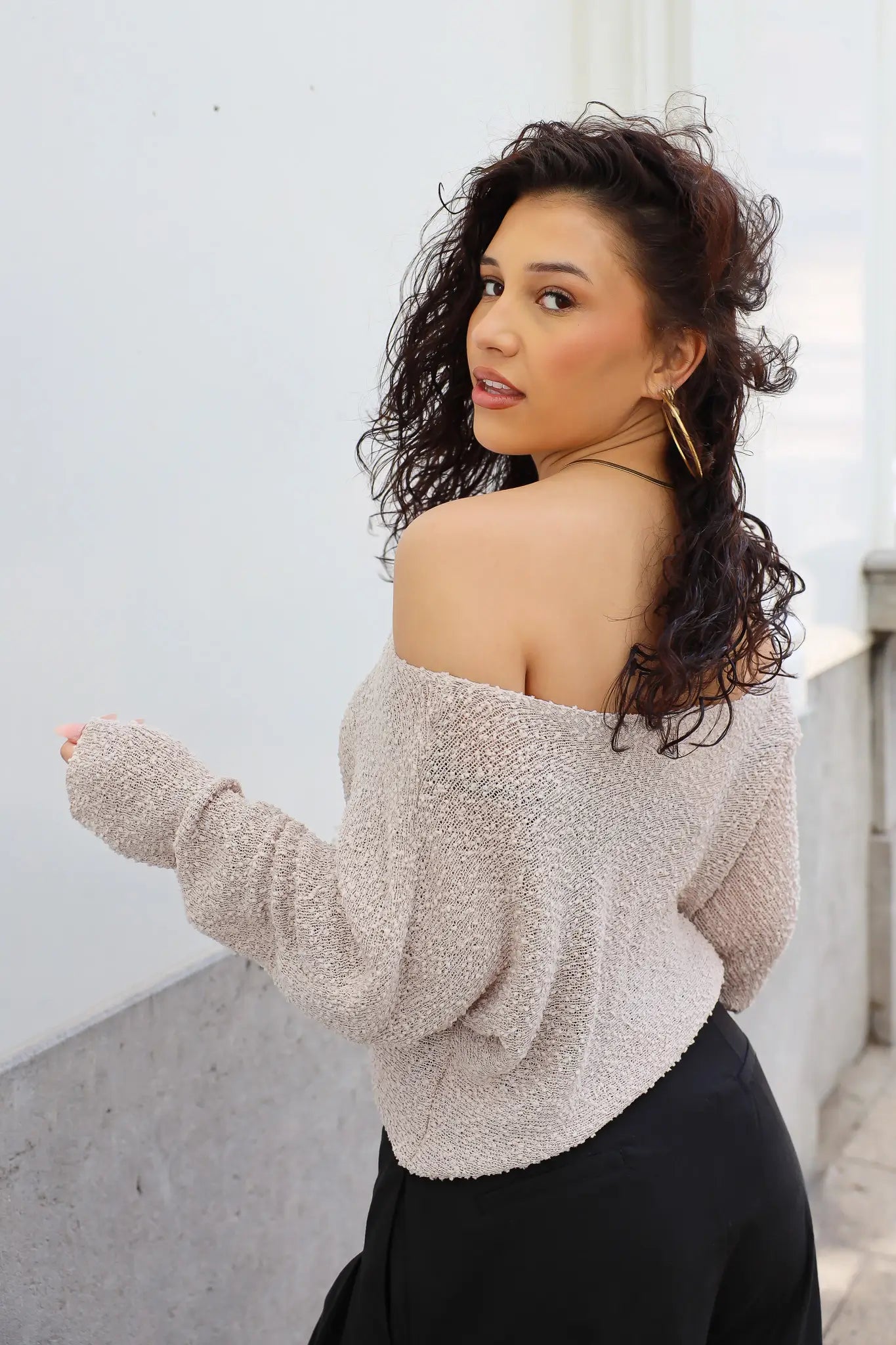 Trui Cropped Fit Taupe