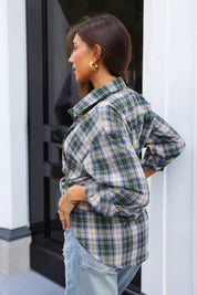 Ruit Blouse Groen