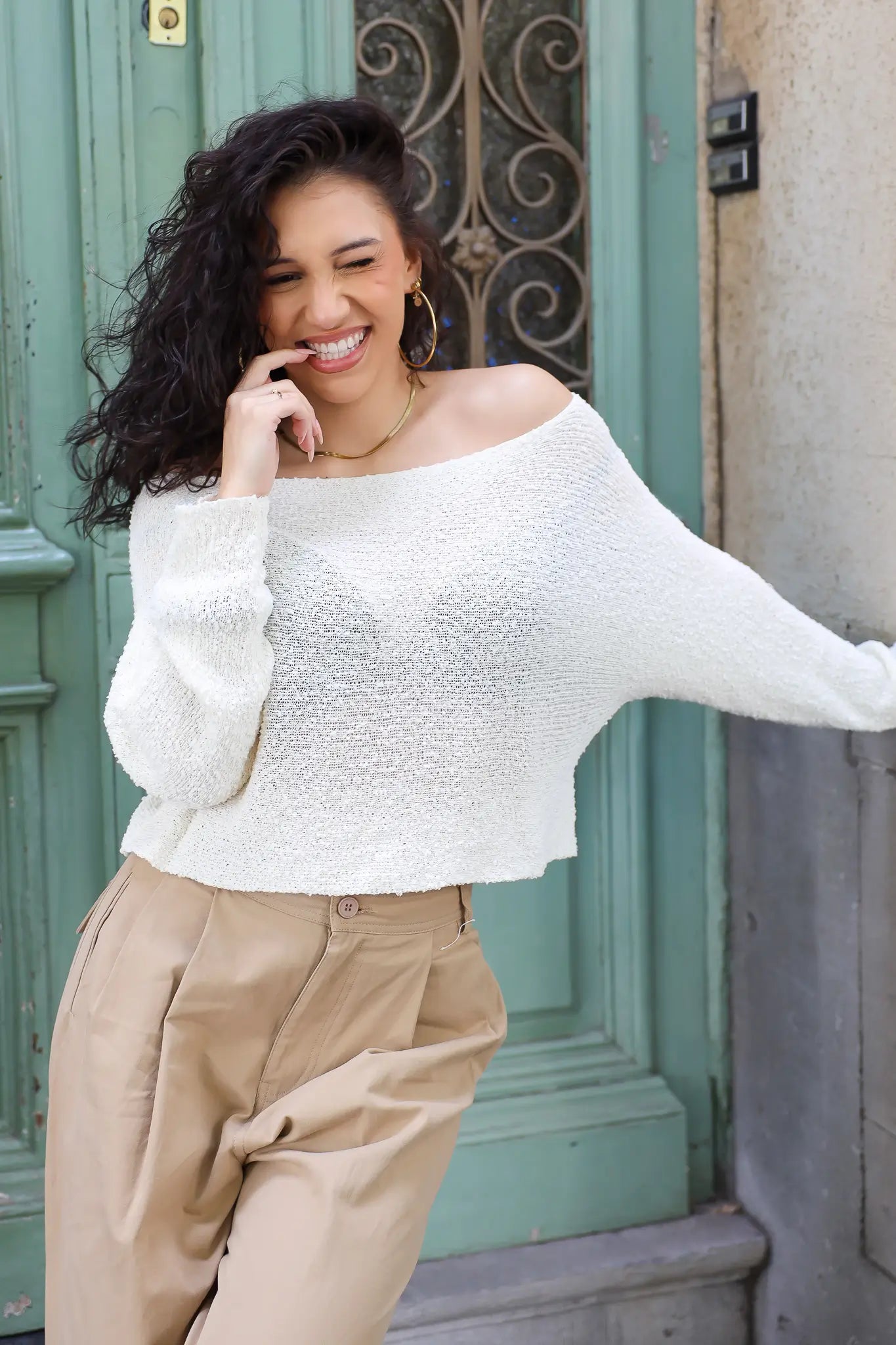 Trui Cropped Fit Beige