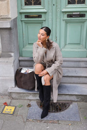 Suez Suede Schoudertassen Donker Bruin