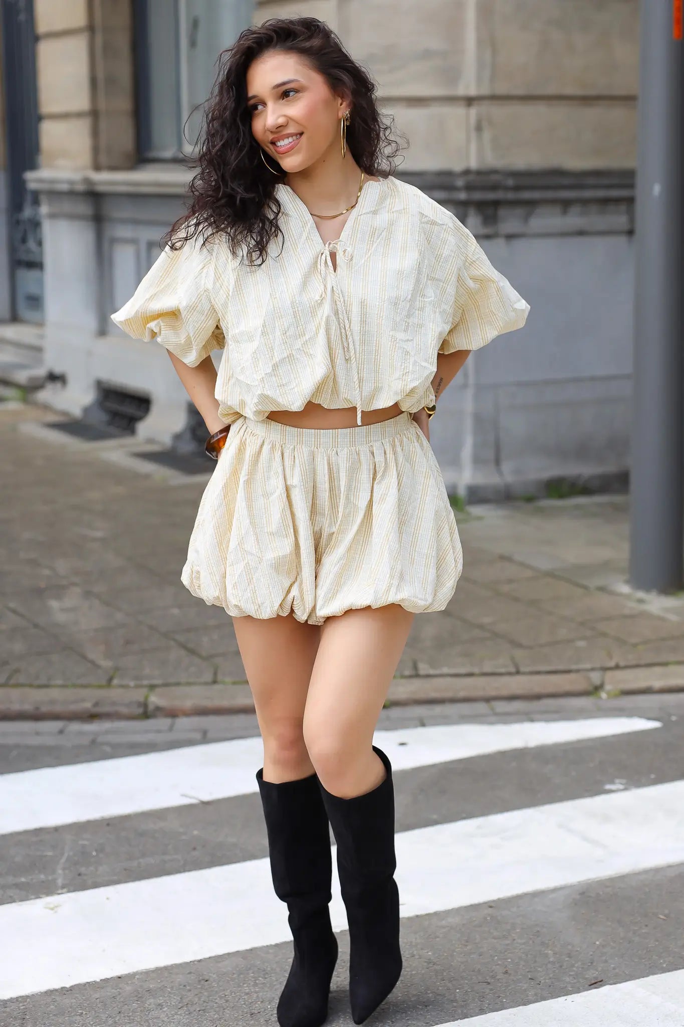 Ballon Skort Ruit Geel