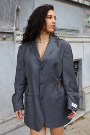 Atelier Series Reworked Blazer Veter Detail Grijs