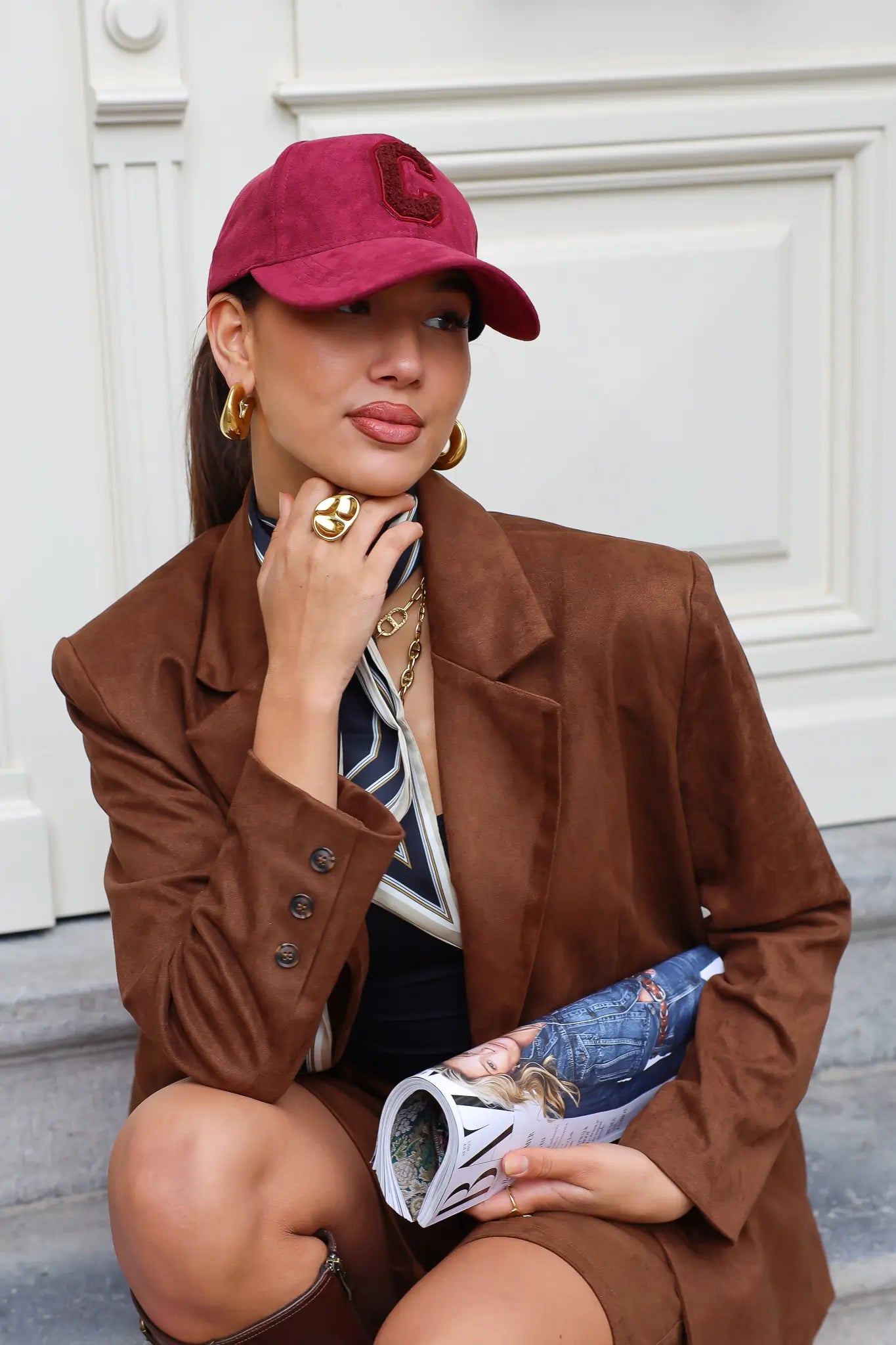 Pet C Suède Bordeaux