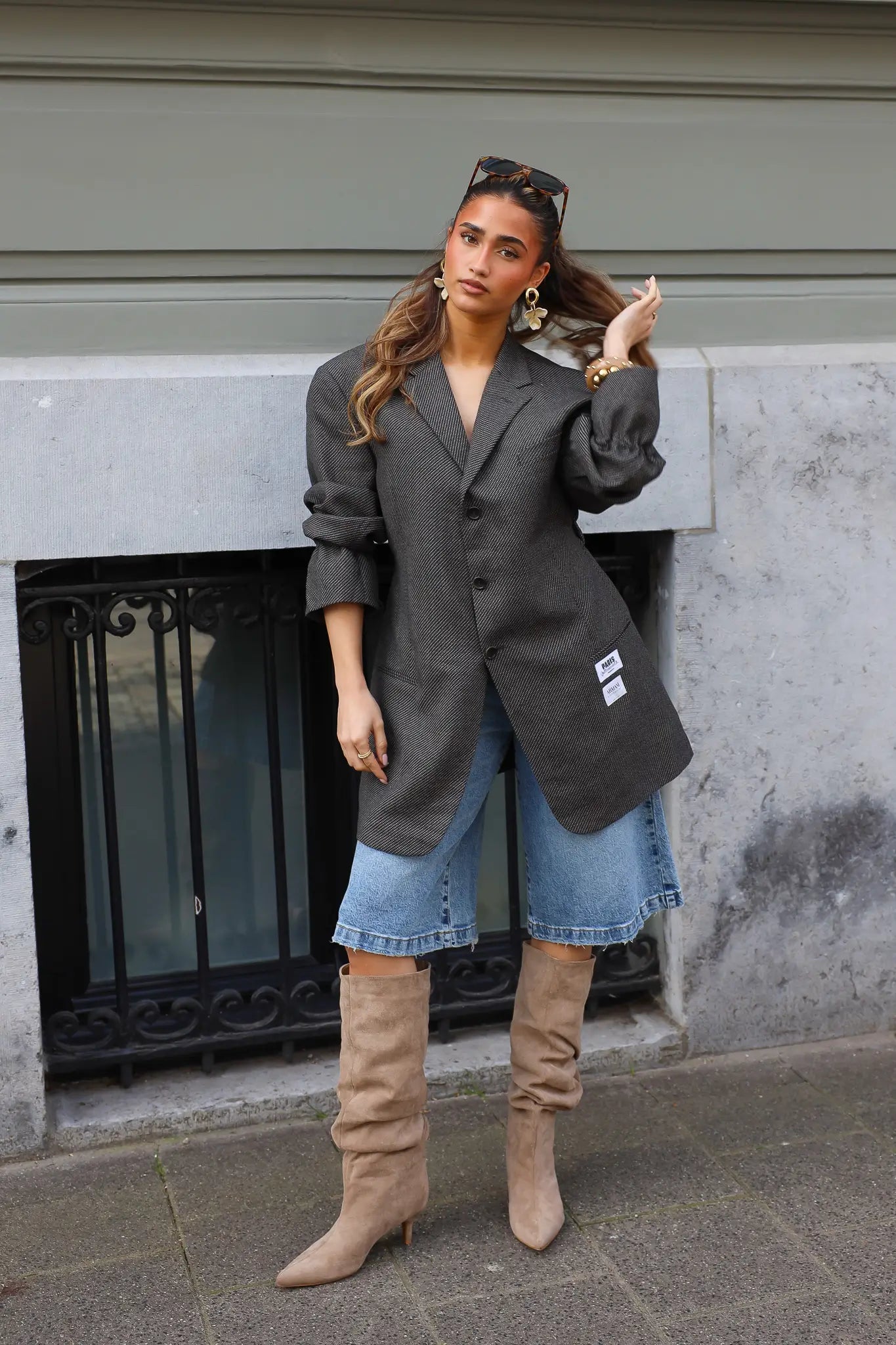 Atelier Series Reworked Designer Blazer Grijs