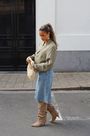 Atelier Series Reworked Blazer Cropped Khaki