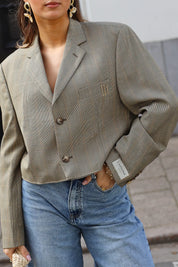 Atelier Series Reworked Blazer Cropped Khaki