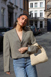 Atelier Series Reworked Blazer Cropped Khaki