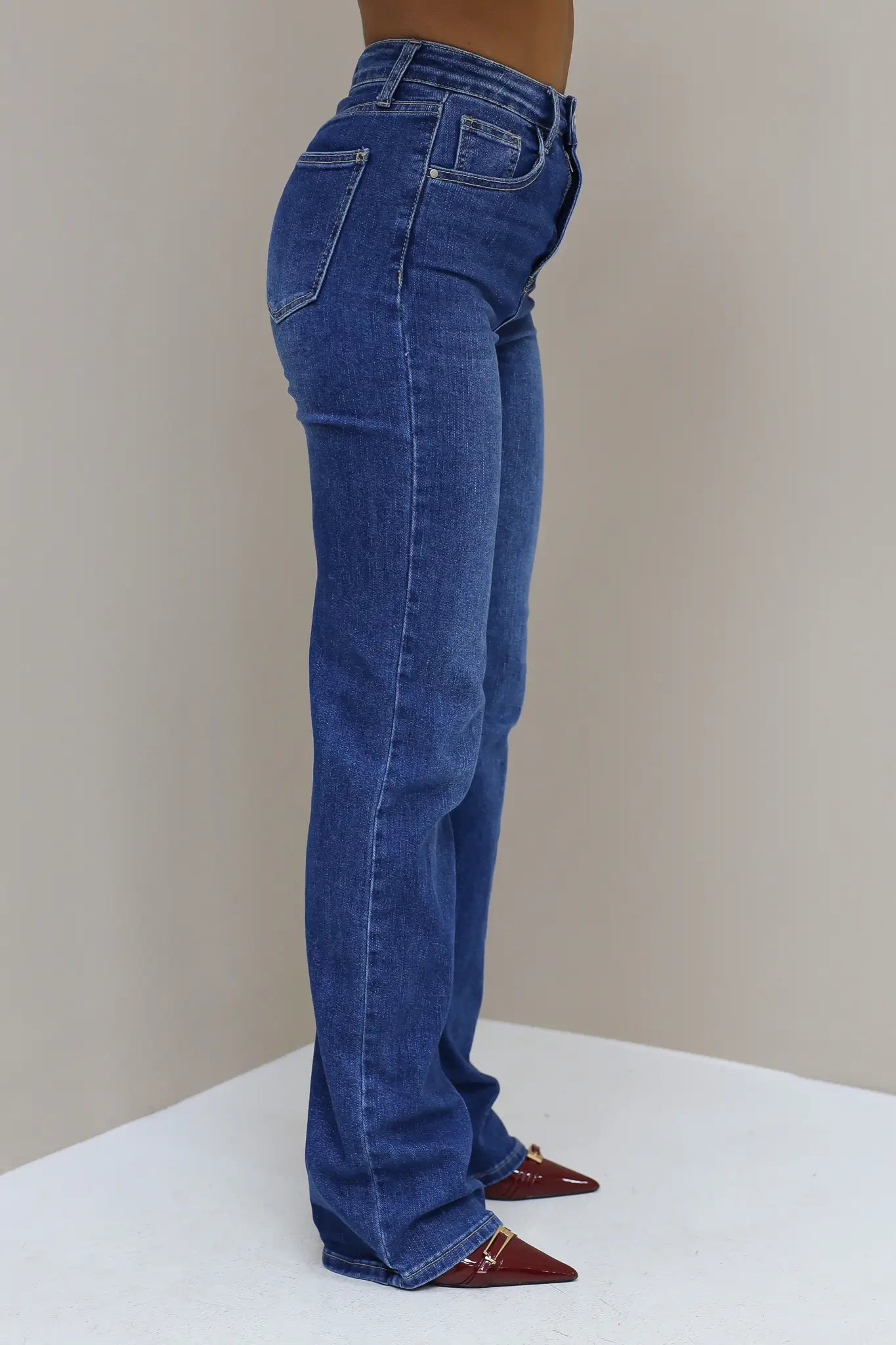 Extra Tall Flare Stretch Jeans Blauw 3229