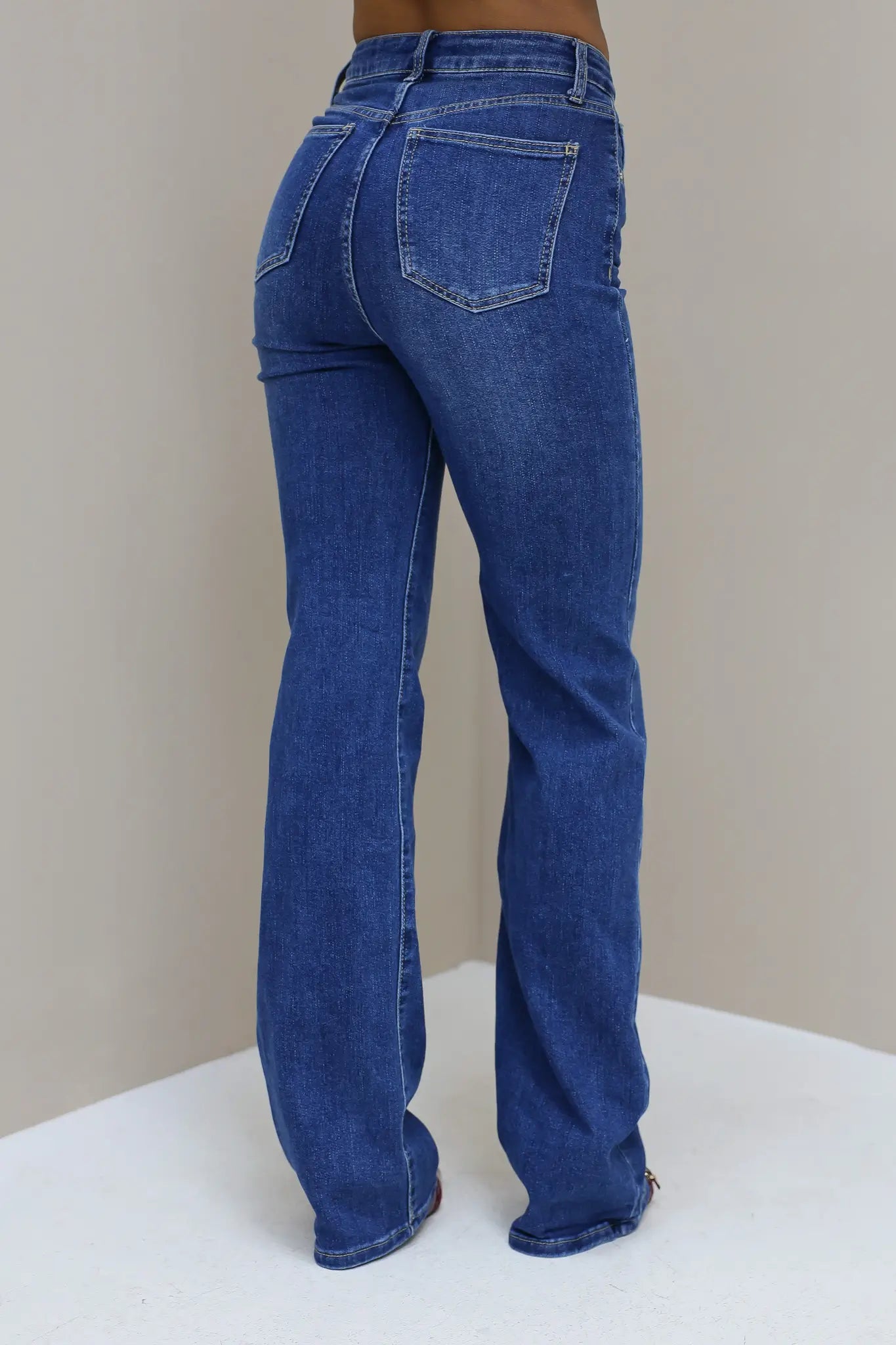 Extra Tall Flare Stretch Jeans Blauw 3229