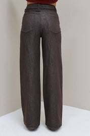 Wide Leg Jeans 9091-11 Bruin