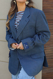 Atelier Series Reworked Blazer Ruit Blauw