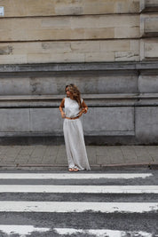 Maxi Rok Mousseline Beige