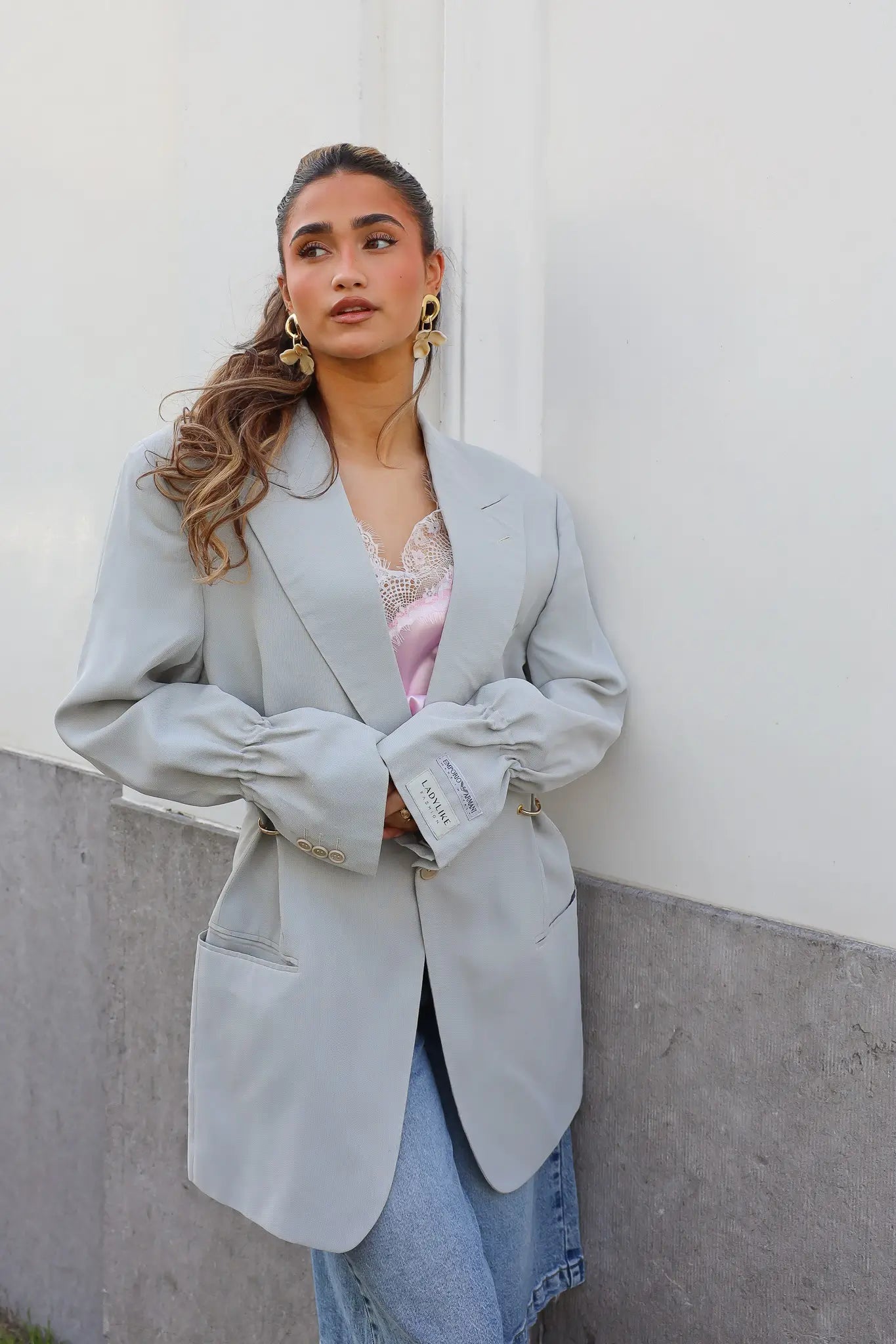 Atelier Series Reworked Designer Blazer Licht Grijs