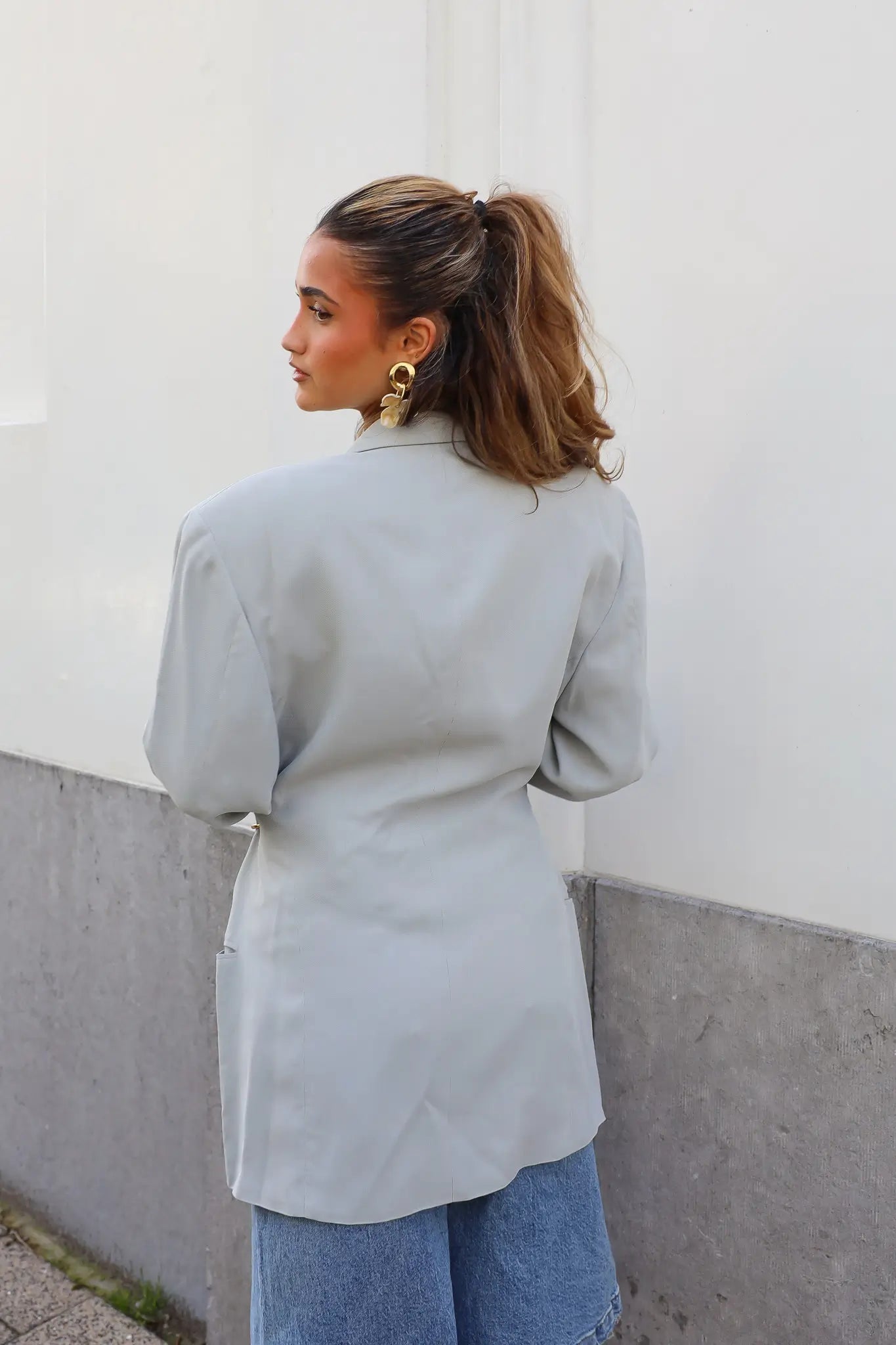 Atelier Series Reworked Designer Blazer Licht Grijs