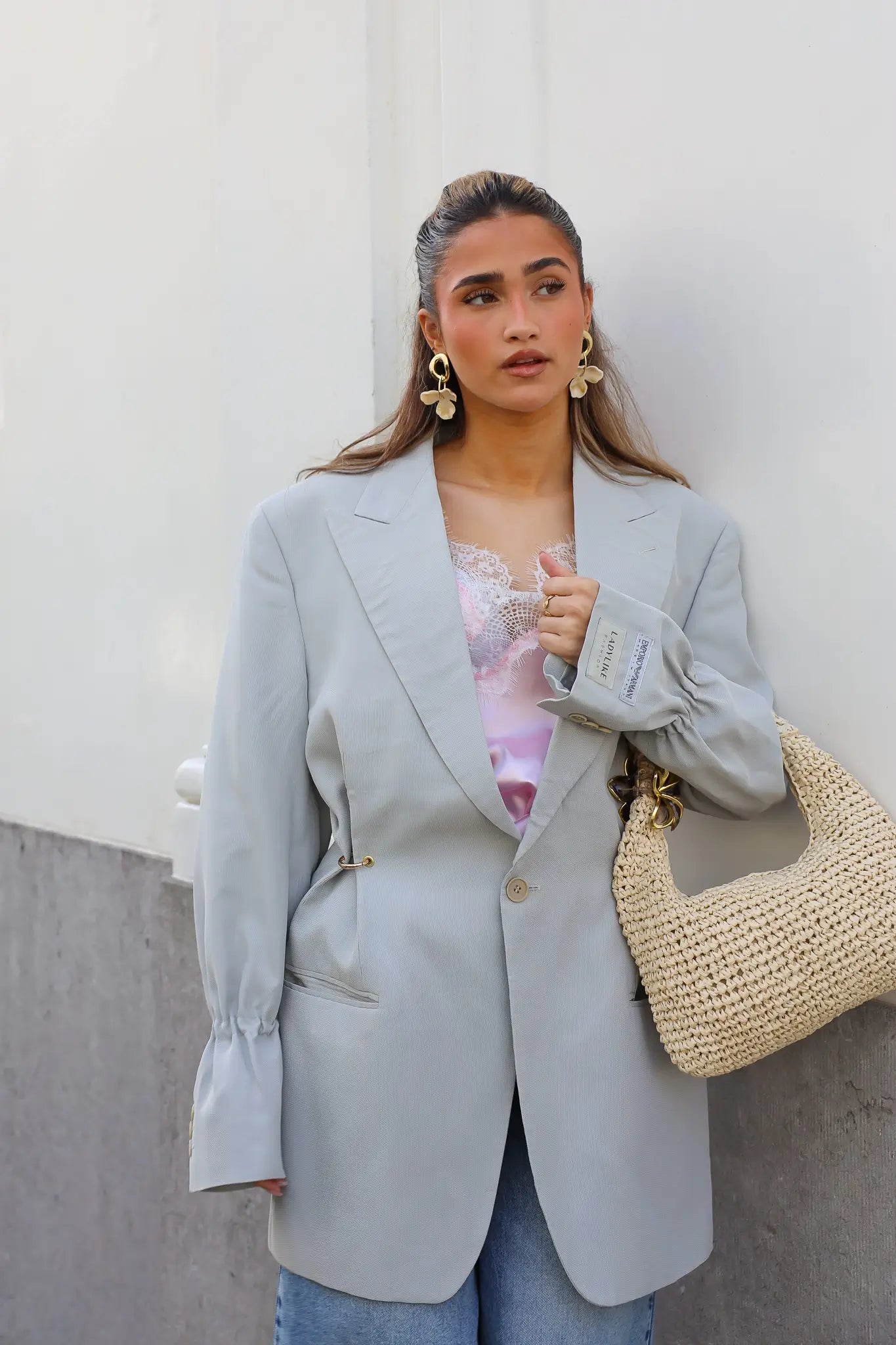 Atelier Series Reworked Designer Blazer Licht Grijs