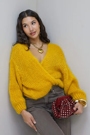 Gebreid Vest Mosterd