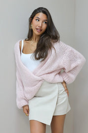 Gebreid Vest Baby Roze