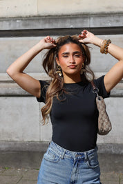 T-Shirt Soft Seamless Zwart