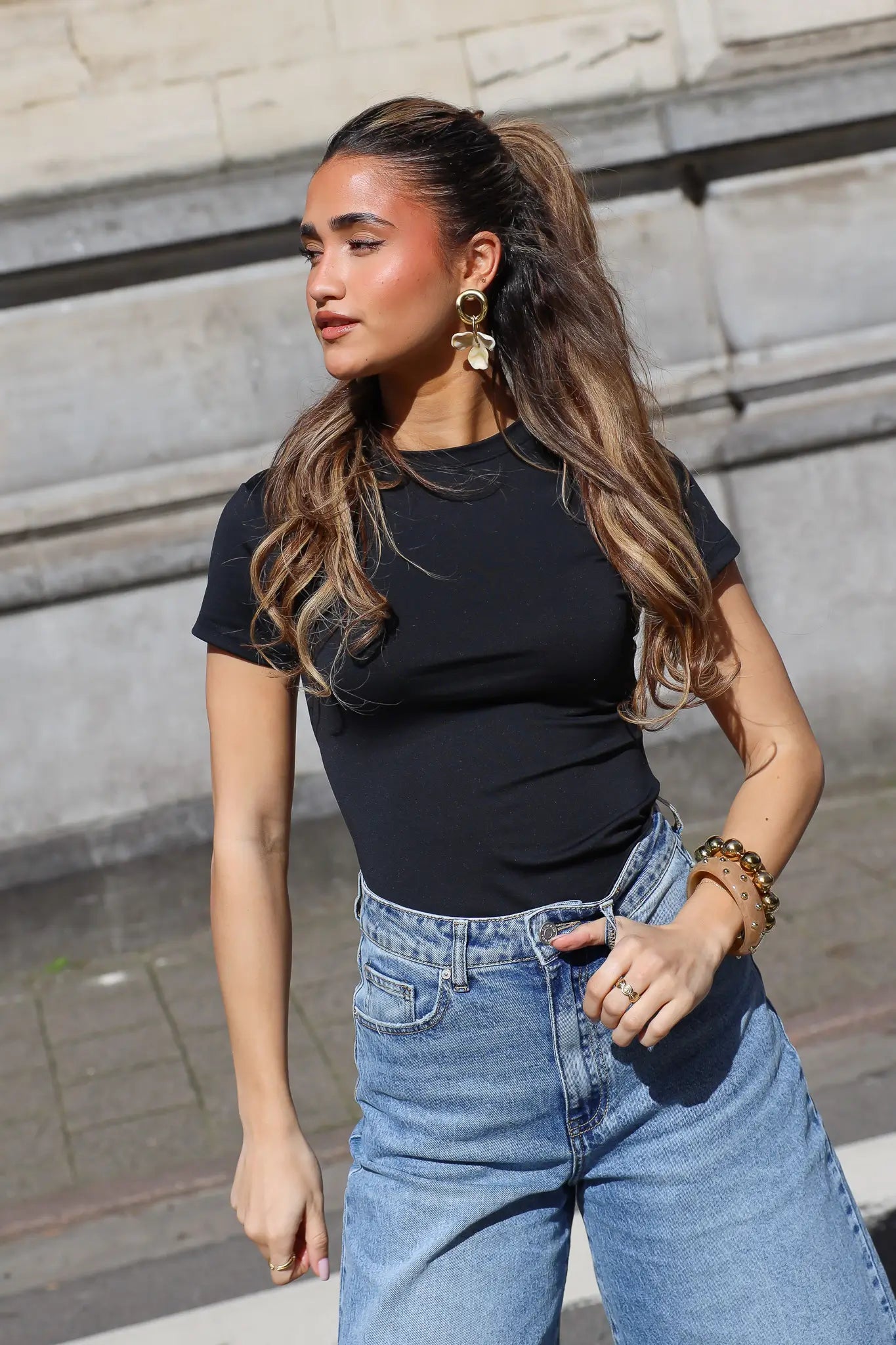 T-Shirt Soft Seamless Zwart