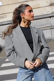 Atelier Series Reworked Blazer Cropped Zwart/Wit