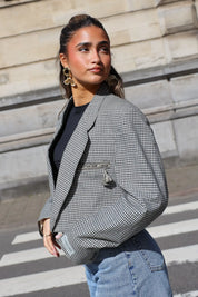 Atelier Series Reworked Blazer Cropped Zwart/Wit