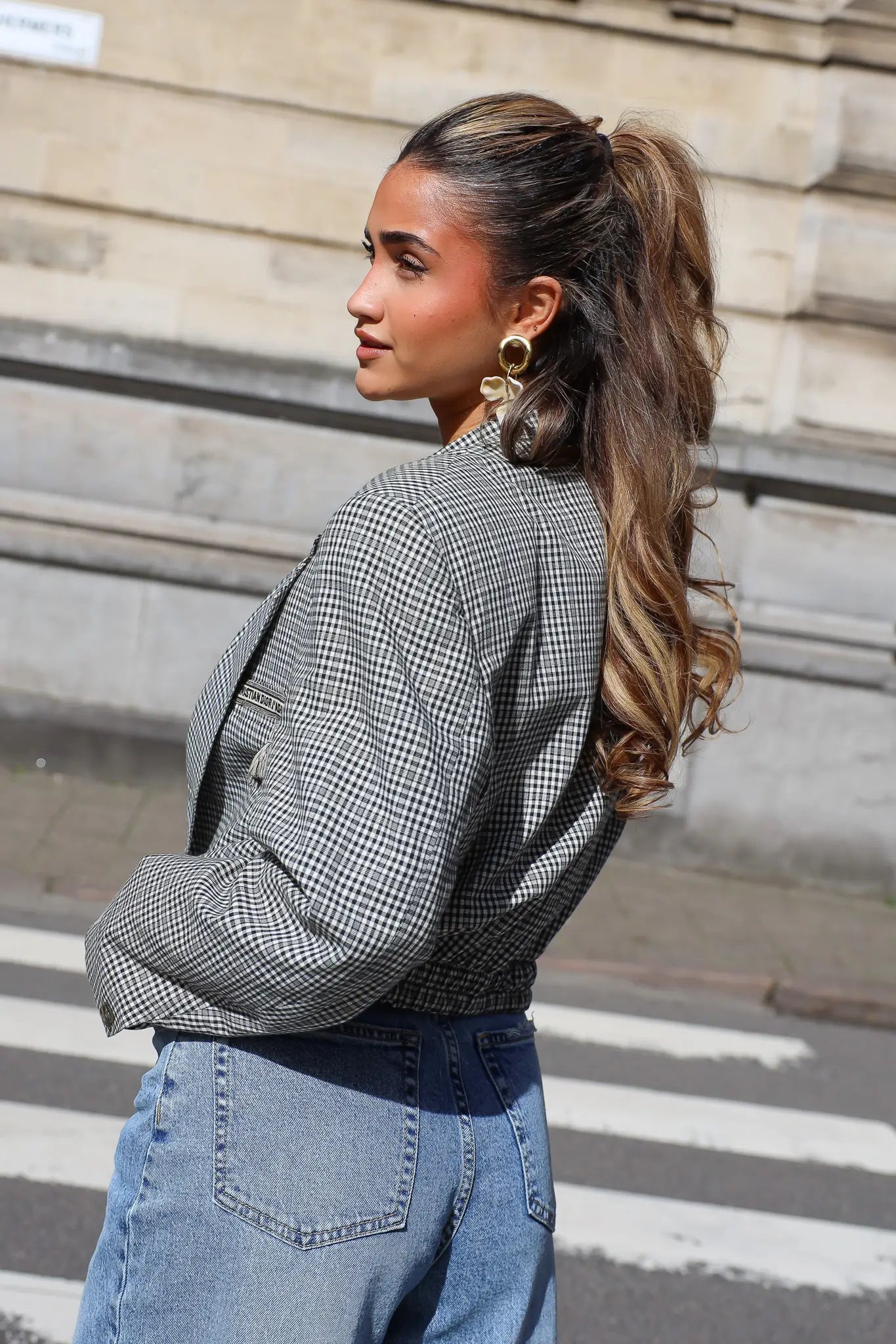 Atelier Series Reworked Blazer Cropped Zwart/Wit