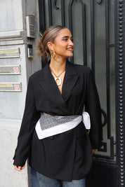 Sjaal Motief Zwart/Wit