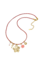 Ketting Koord Bloem Roze