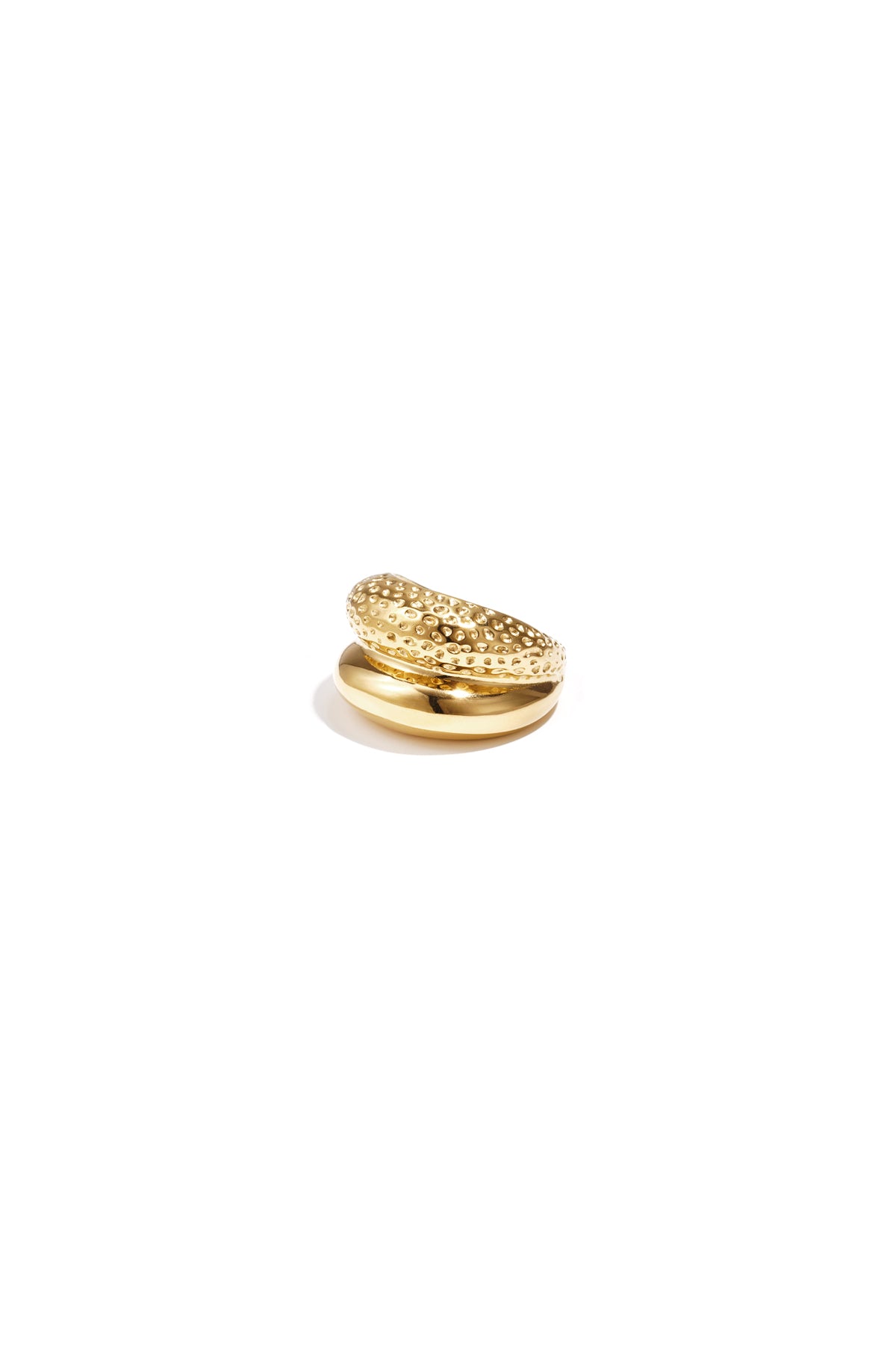 Ring Structuur Dubbel Goud