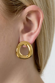 Oorbellen Organic Hoops Goud