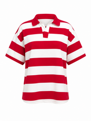 Polo Gestreept Rood