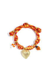 Armband Touw Bedels Oranje